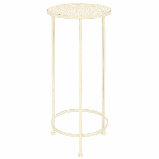 Blumenständer Set 3 Stk. Vintage Stil Metall Weiß