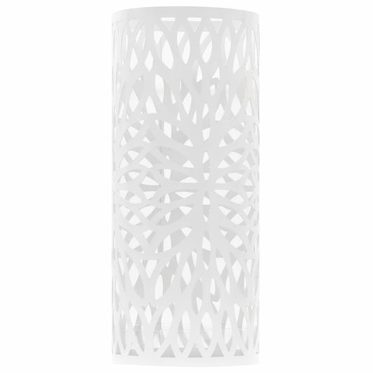 Regenschirmständer Blattmotiv Stahl Weiß