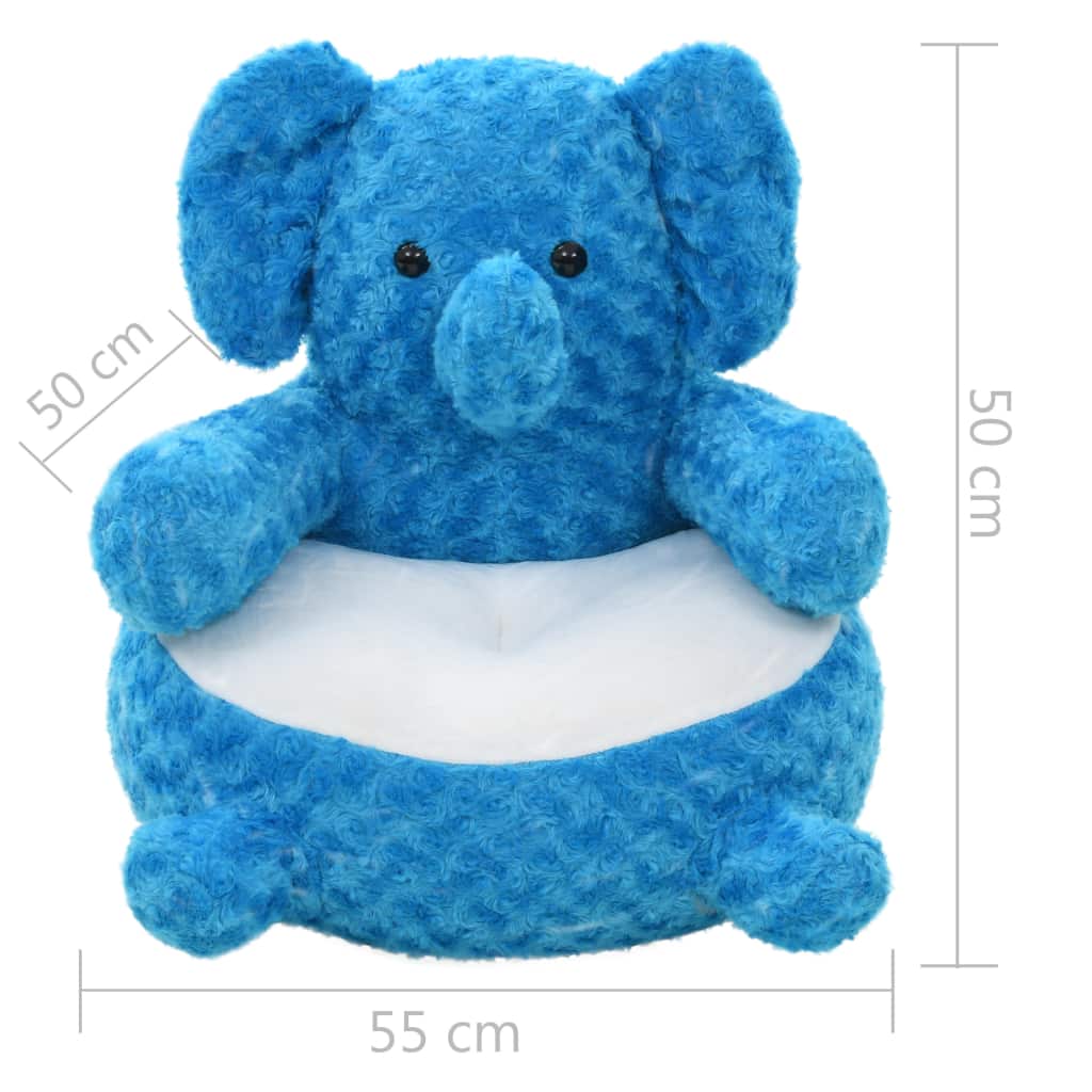 Elefant Kuscheltier Plüsch Blau