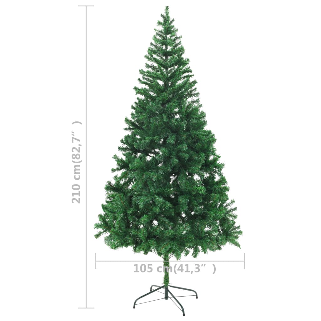 Künstlicher Weihnachtsbaum mit Stahlständer 210 cm 910 Zweige