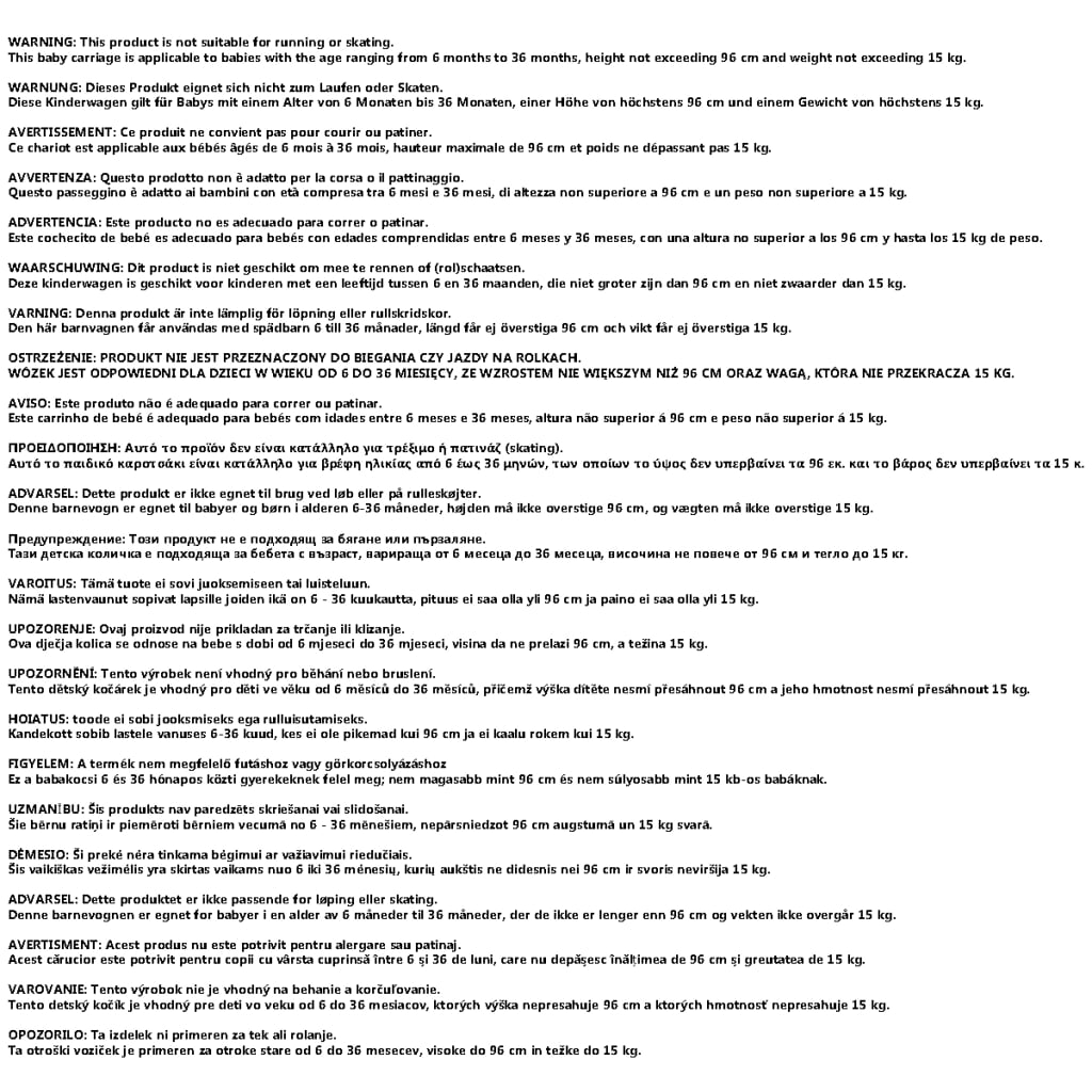 Tandem-Kinderwagen Stahl Rot und Schwarz