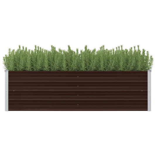 Garten-Hochbeet Braun 160 x 40 x 45 cm Verzinkter Stahl