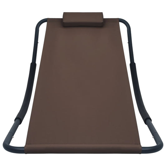 Gartenbett Braun 200 x 90 cm Stahl