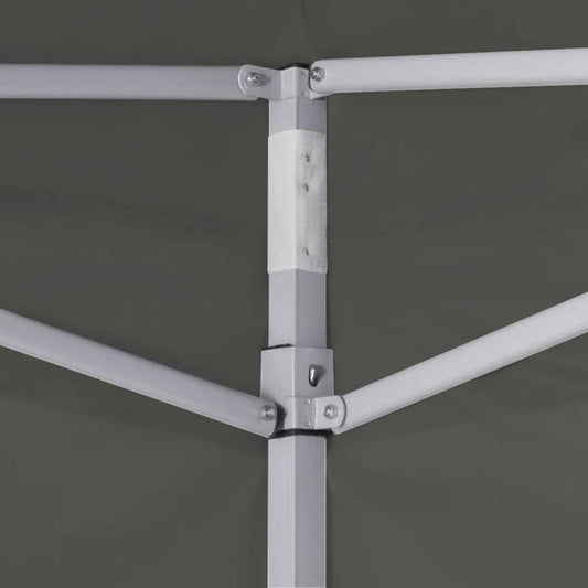 Profi-Partyzelt Faltbar mit 4 Seitenwänden 2×2m Stahl Anthrazit