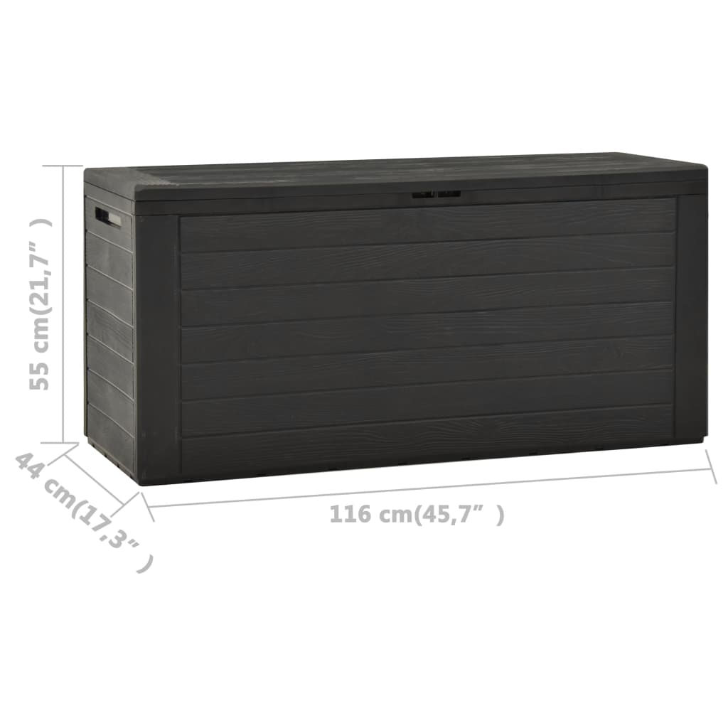 Gartenbox Anthrazit 116x44x55 cm