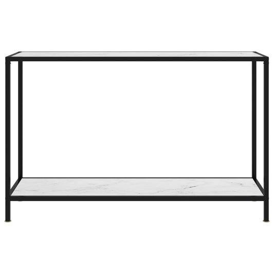 Konsolentisch Weiß 120x35x75 cm Hartglas