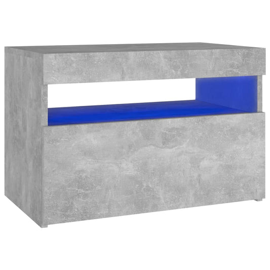 TV-Schrank mit LED-Leuchten Betongrau 60x35x40 cm