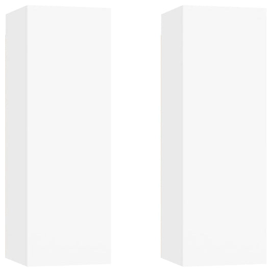 TV-Schränke 2 Stk. Weiß 30,5x30x90 cm Holzwerkstoff