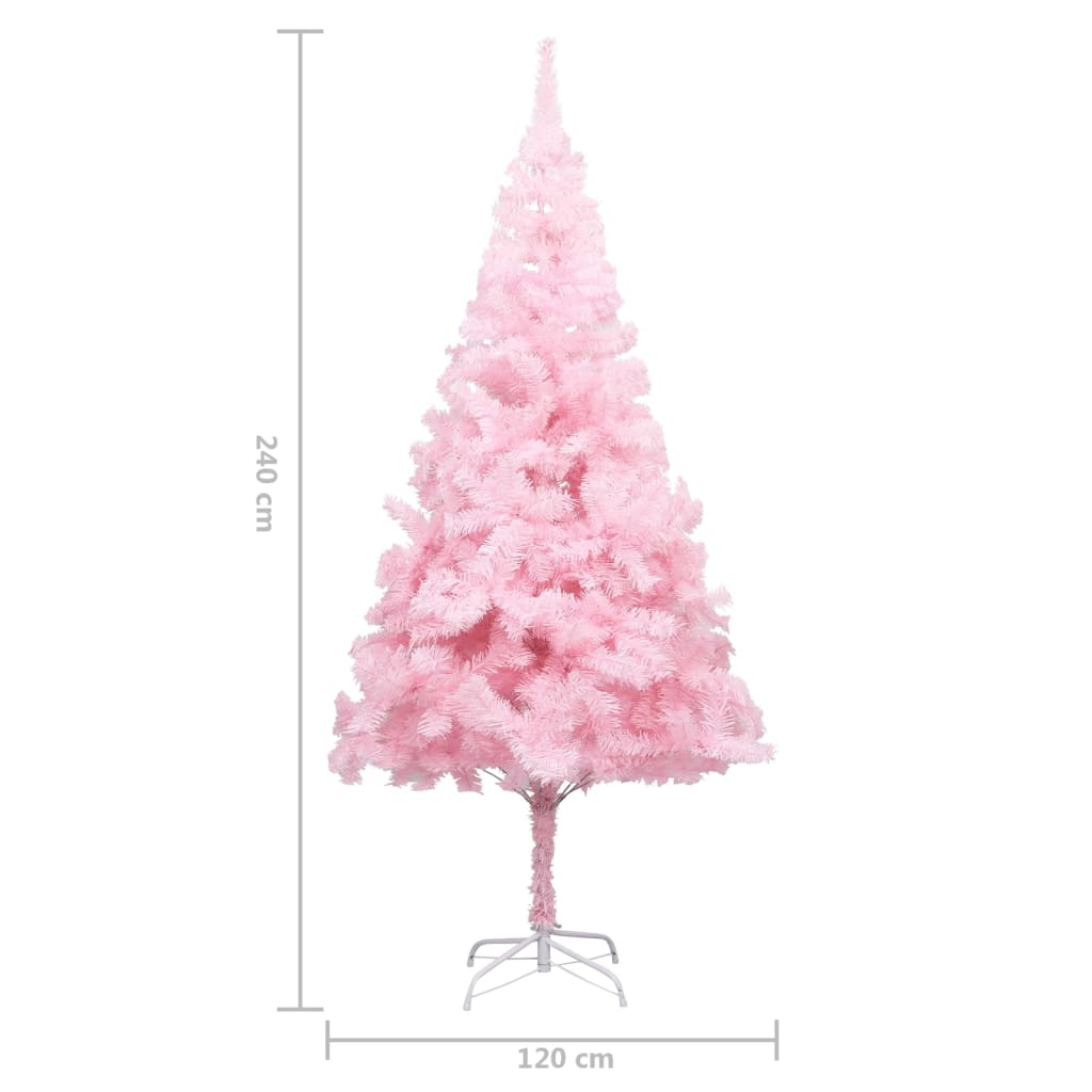 Künstlicher Weihnachtsbaum mit Ständer Rosa 240 cm PVC