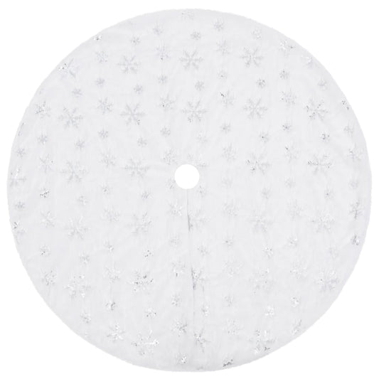 Luxus-Weihnachtsbaumrock Weiß 90 cm Kunstfell