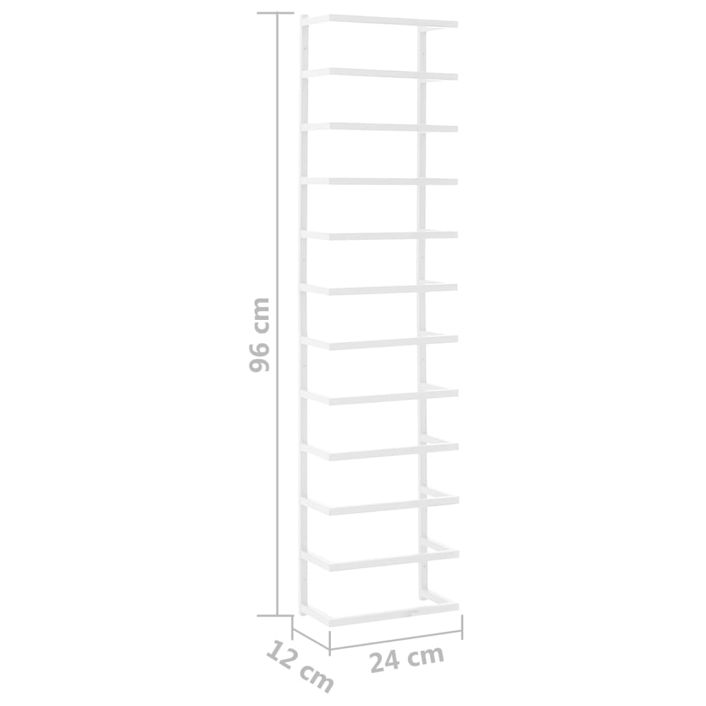 Handtuchständer Weiß 24x12x96 cm Stahl