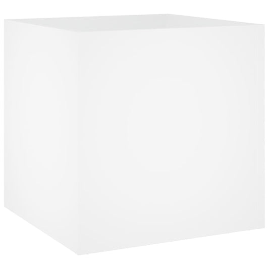 Pflanzgefäß Weiß 40x40x40 cm Holzwerkstoff