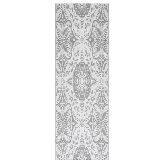 Outdoor-Teppich ARAKIL Hellgrau 80x250 cm PP