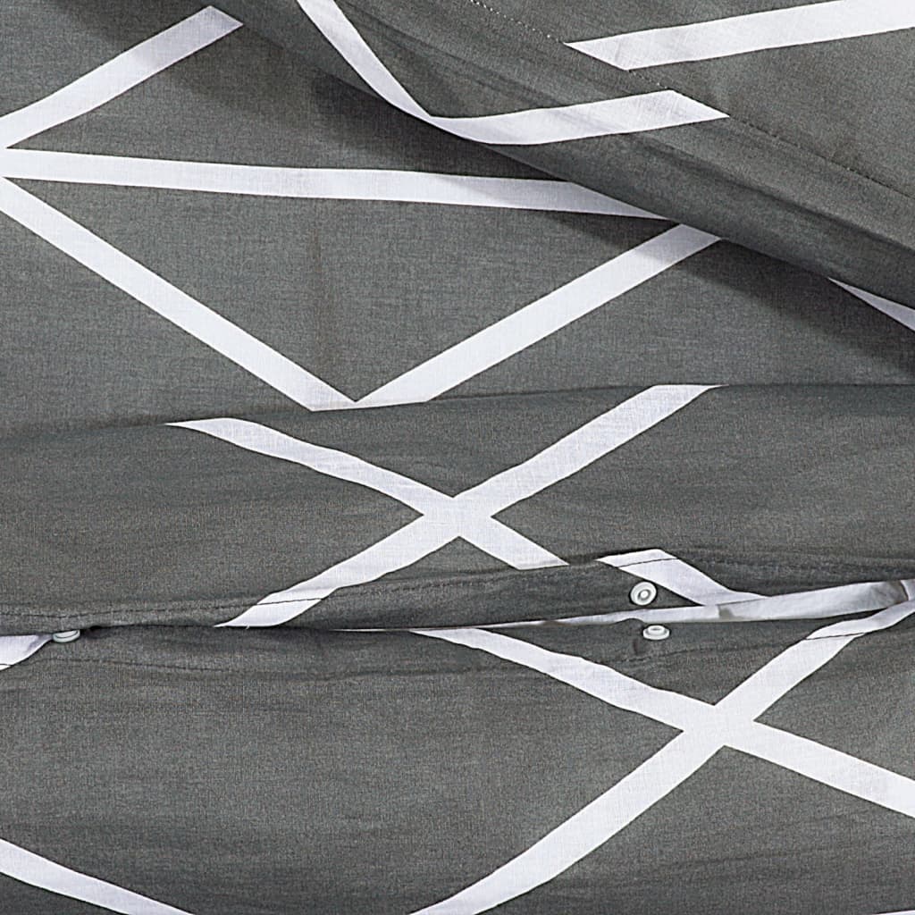 Bettwäsche-Set Grau 260x240 cm Baumwolle