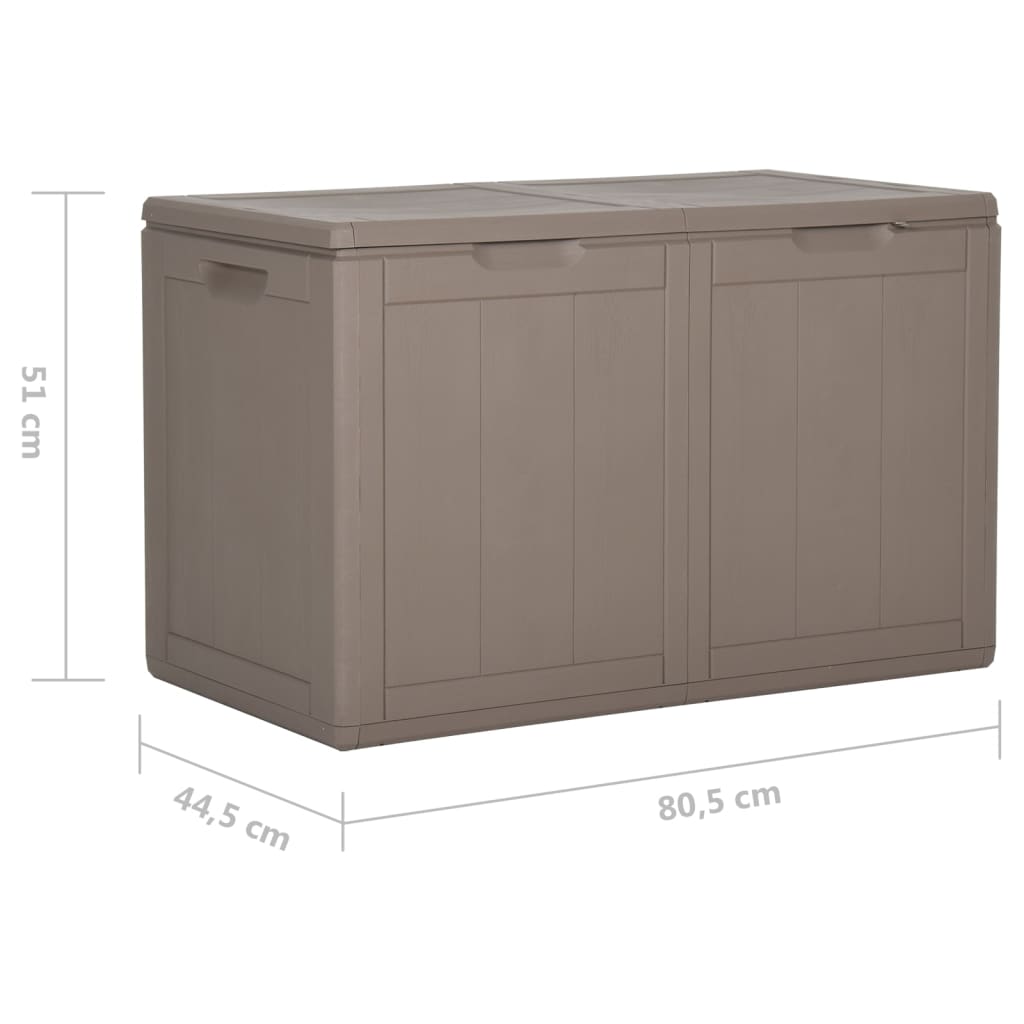 Garten-Aufbewahrungsbox 180 L Braun PP-Holzoptik