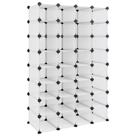 Schuhregal Transparent 93x36,5x140 cm PP