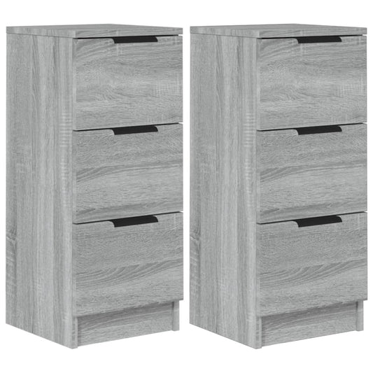 Sideboards 2 Stk. Grau Sonoma 30x30x70 cm Holzwerkstoff