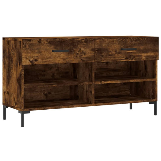 Schuhbank Räuchereiche 102x35x55 cm Holzwerkstoff