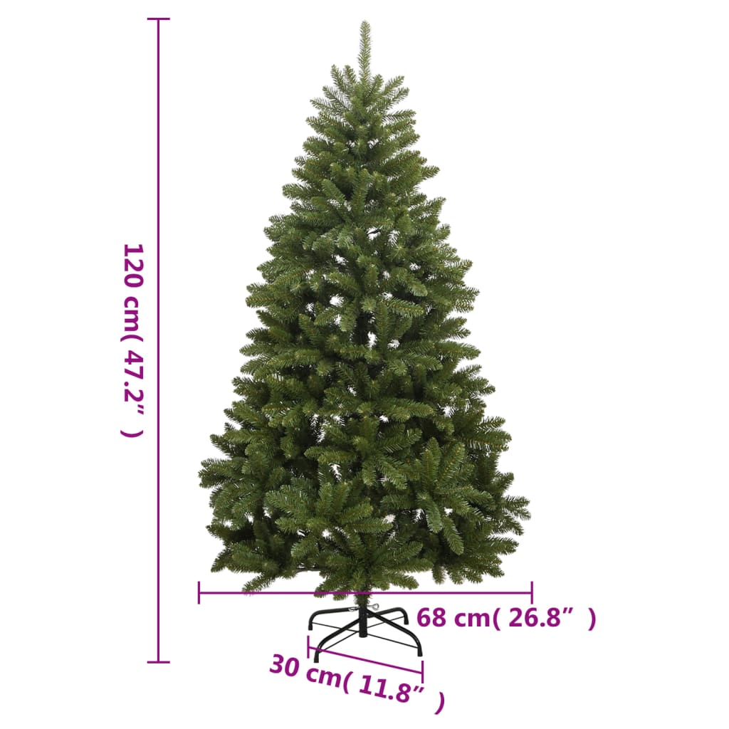 Künstlicher Weihnachtsbaum Klappbar mit Ständer Grün 120 cm