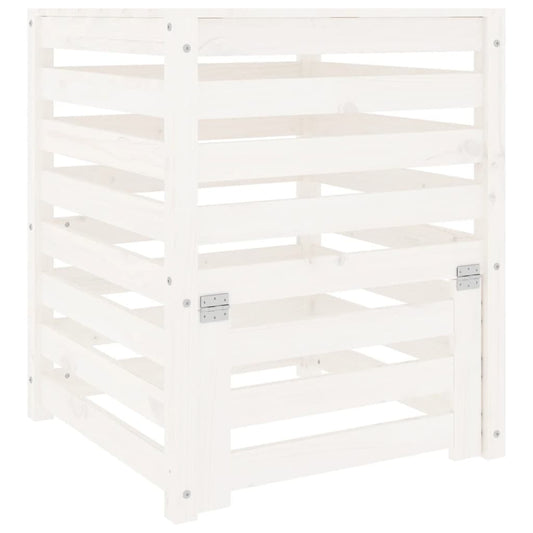 Komposter Weiß 63,5x63,5x77,5 cm Massivholz Kiefer