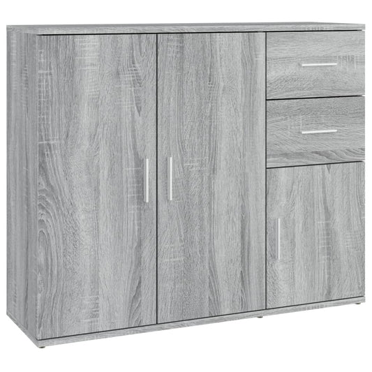 Sideboard Grau Sonoma 91x29,5x75 cm Holzwerkstoff