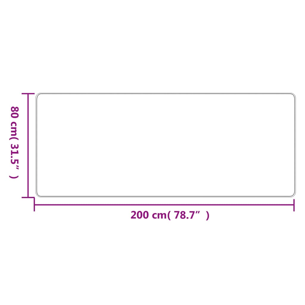 Teppichläufer Sisal-Optik Anthrazit 80x200 cm