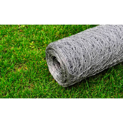 Drahtzaun für Hühner Verzinkter Stahl 25x1 m Silbern