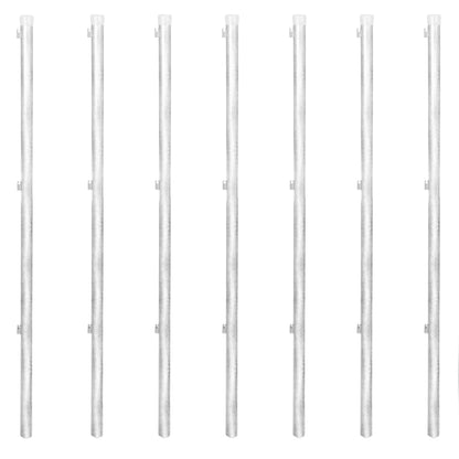 Maschendrahtzaun mit Pfosten Verzinkter Stahl 15×1 m Silbern