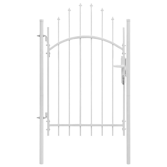 Gartentor Stahl 1x2,25 m Weiß