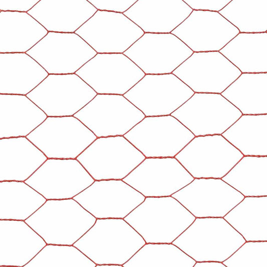 Drahtzaun Stahl mit PVC-Beschichtung 25x1 m Rot