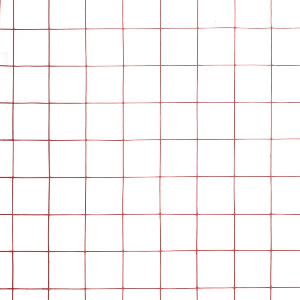 Drahtzaun Stahl mit PVC-Beschichtung 10x1 m Rot