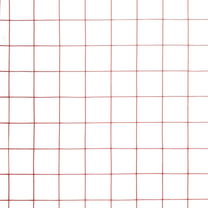 Drahtzaun Stahl mit PVC-Beschichtung 10x1 m Rot