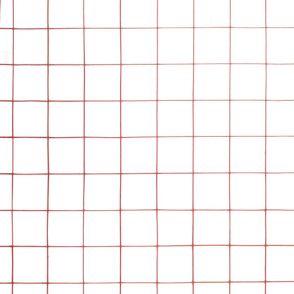 Drahtzaun Stahl mit PVC-Beschichtung 25x0,5 m Rot