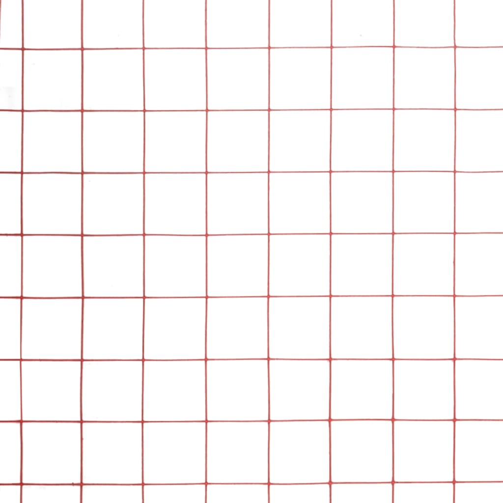 Drahtzaun Stahl mit PVC-Beschichtung 25x0,5 m Rot