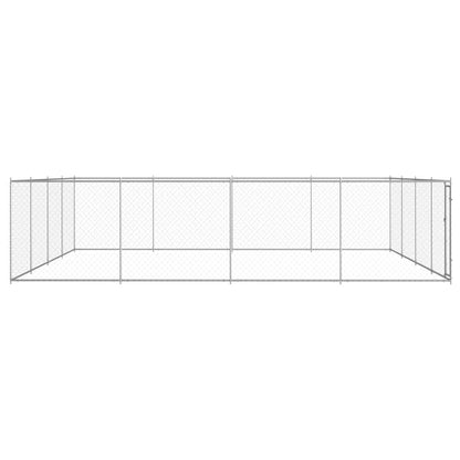 Outdoor-Hundezwinger Verzinkter Stahl 760x760x185 cm