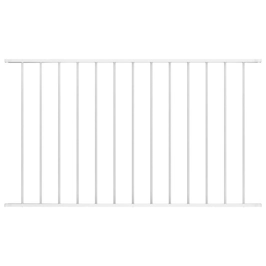 Zaunelement Pulverbeschichteter Stahl 1,63x0,75 m Weiß