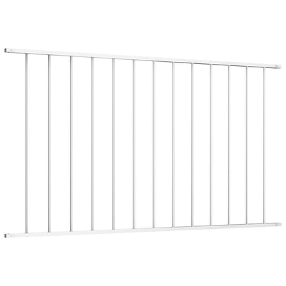 Zaunelement Pulverbeschichteter Stahl 1,63x0,75 m Weiß