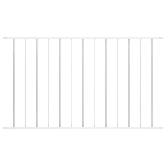 Zaunelement Pulverbeschichteter Stahl 1,63x1,25 m Weiß