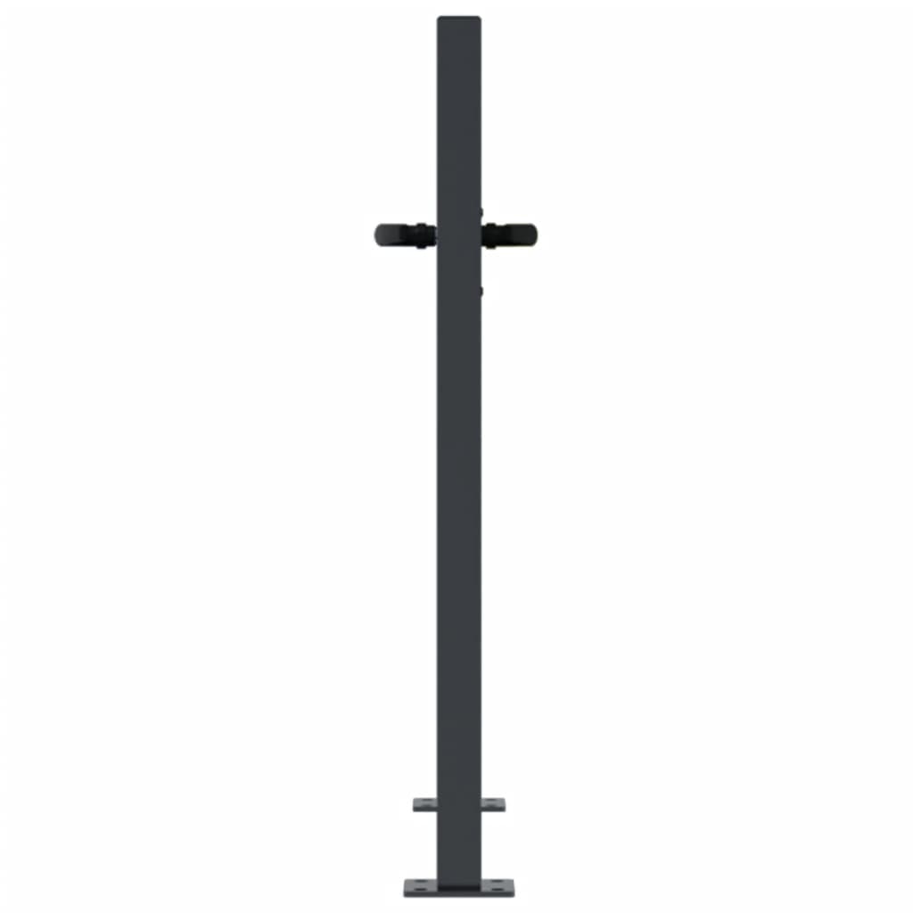 Gartentor Anthrazit 100x75 cm Stahl Baum-Design