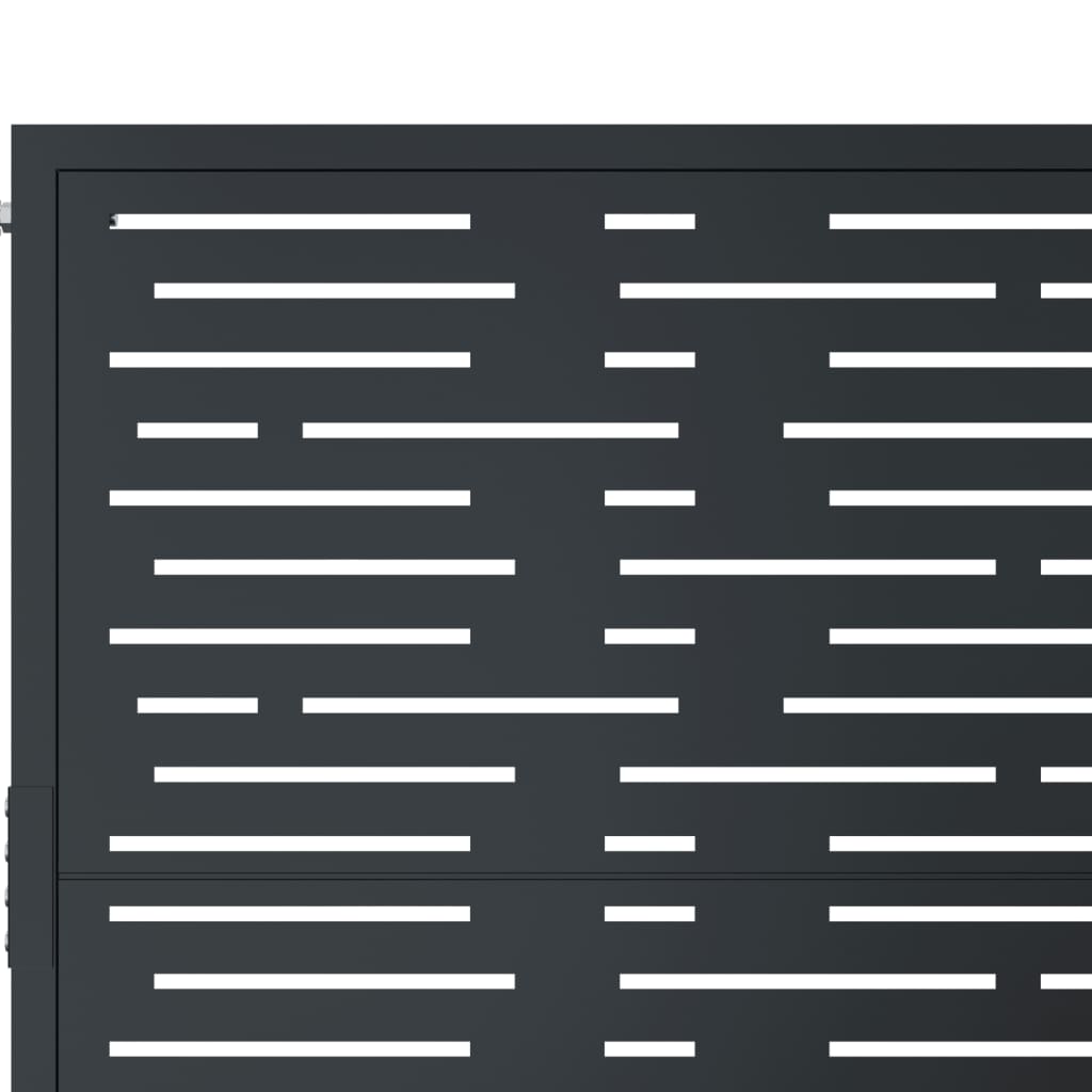 Gartentor Anthrazit 100x125 cm Stahl Quadratisches Design