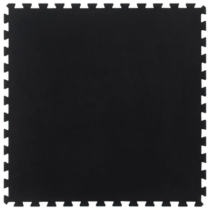 Gummi-Bodenfliese Schwarz 12 mm 100x100 cm