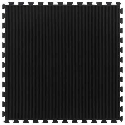 Gummi-Bodenfliese Schwarz 12 mm 100x100 cm