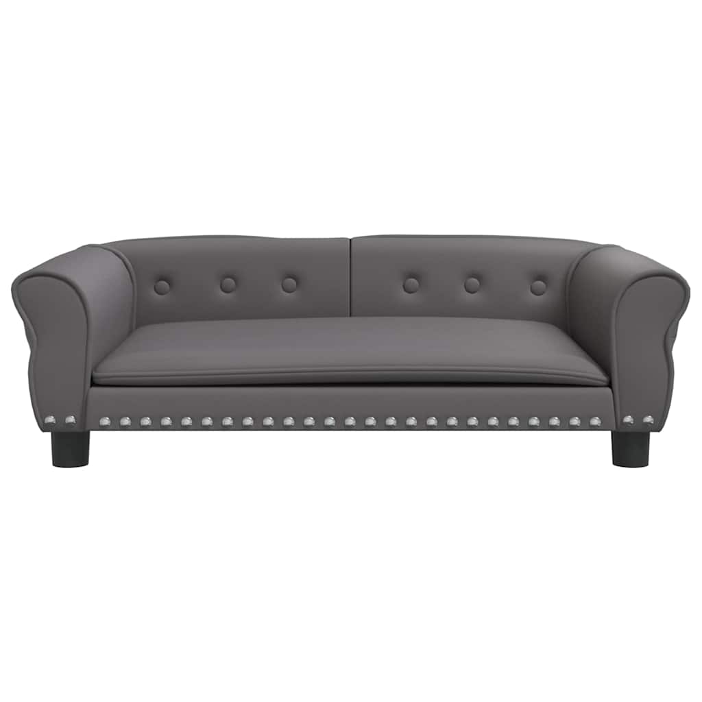 Hundebett Grau 95x55x30 cm Kunstleder