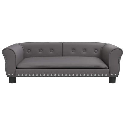 Hundebett Grau 95x55x30 cm Kunstleder