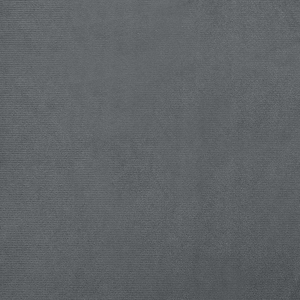 Hundebett mit Verlängerung Dunkelgrau 100x50x30 cm Samt