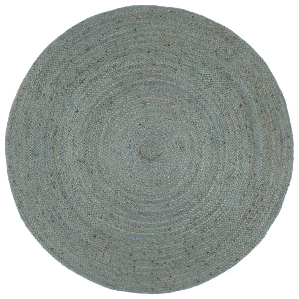 Teppich Handgefertigt Jute Rund 240 cm Olivgrün