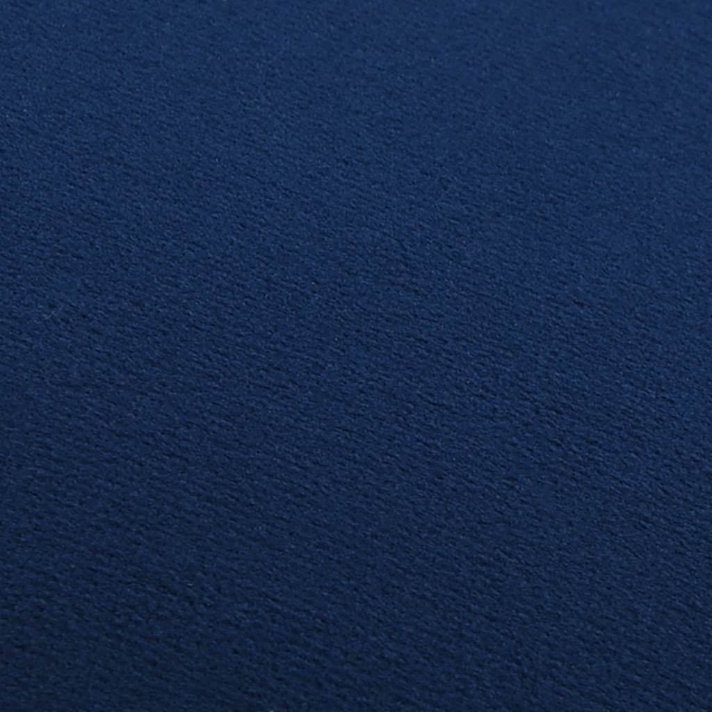 Hocker Blau und Golden Samt 28 x 36 cm