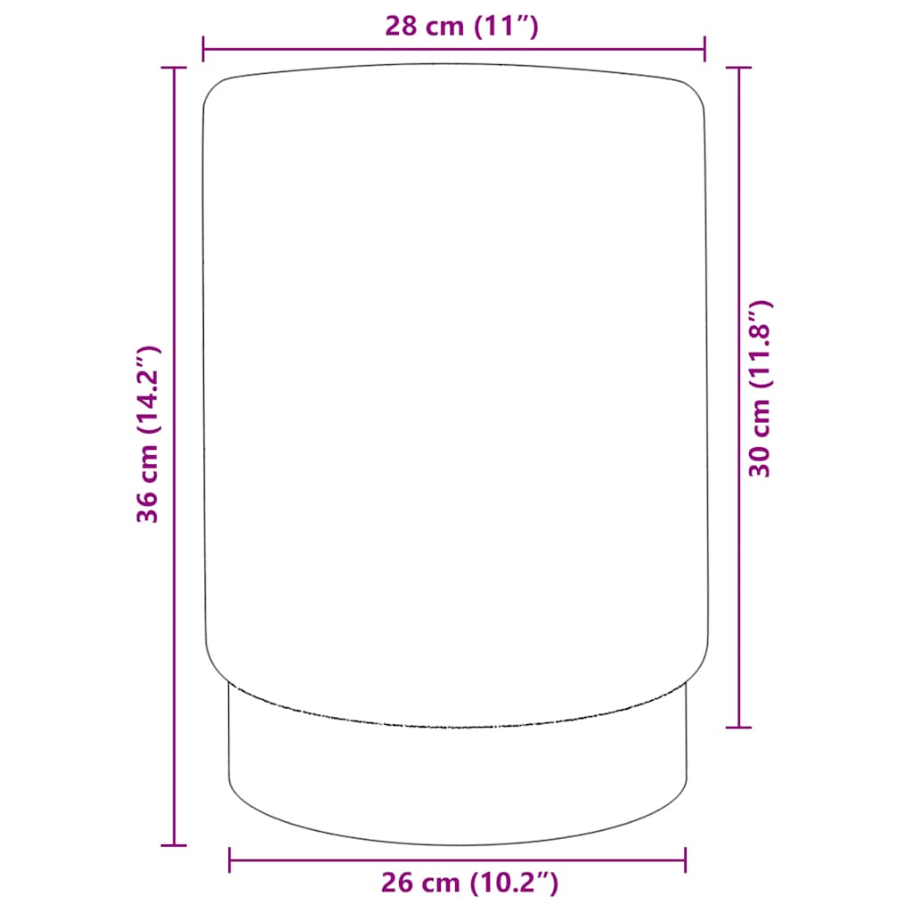 Hocker Blau und Golden Samt 28 x 36 cm