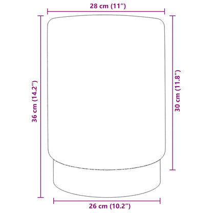 Hocker Blau und Golden Samt 28 x 36 cm