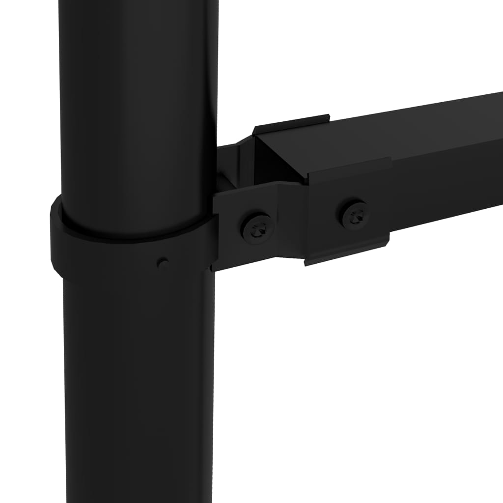 Gartenzaun mit Speerspitze Stahl 1248 x 175 cm Schwarz